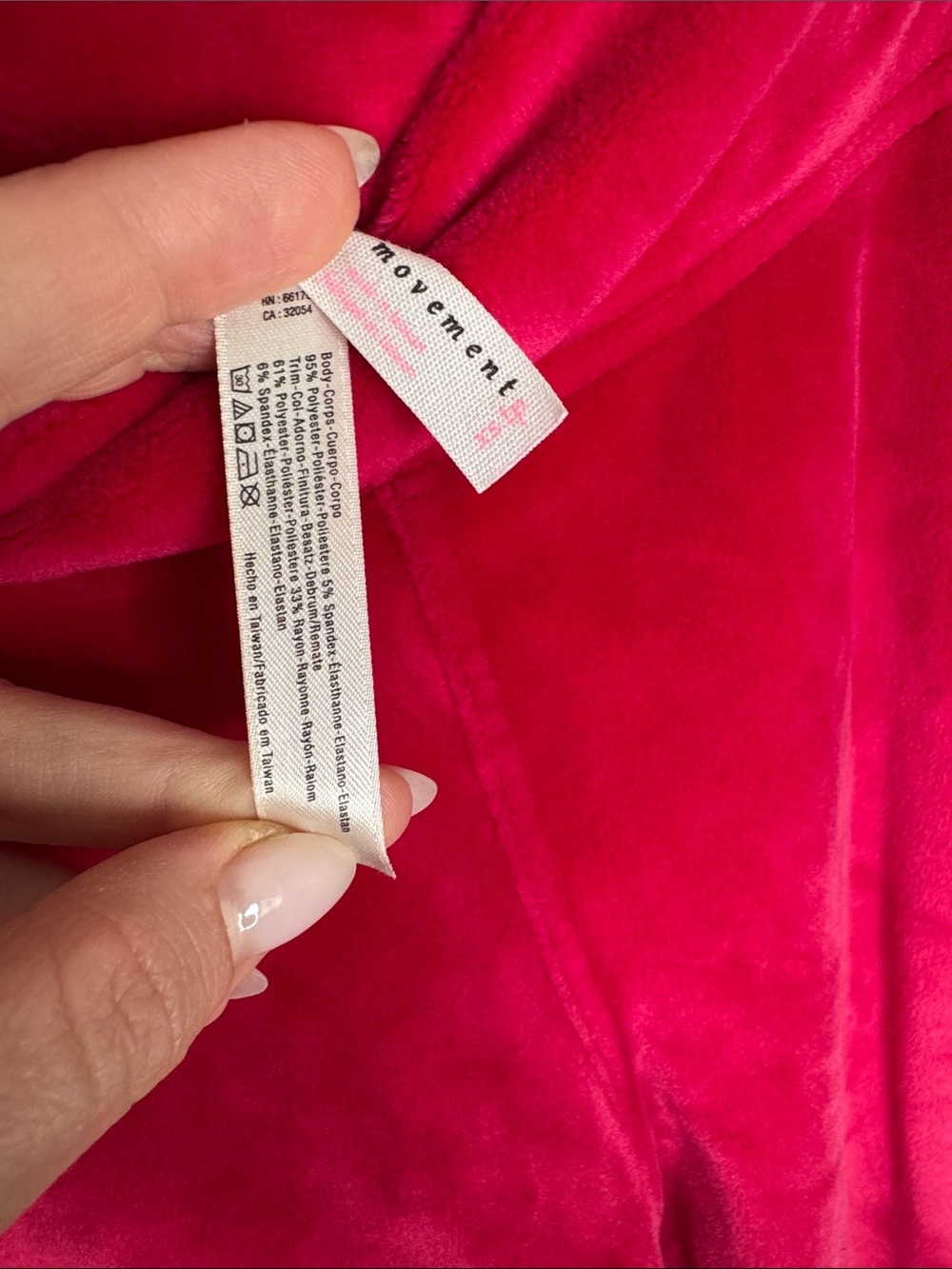 Free People Movement Velour Velvet Jogger Pants Red Pink Size XS Pockets Lounge - Picture 4 of 5